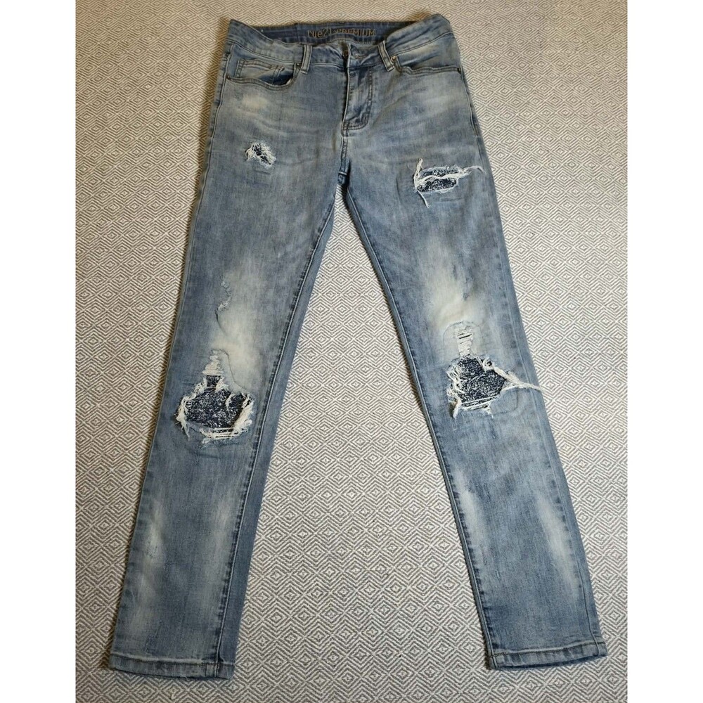 rue21 Premium Skinny Supreme Flex Distressed Ripped Jeans Women’s 30x30 Light